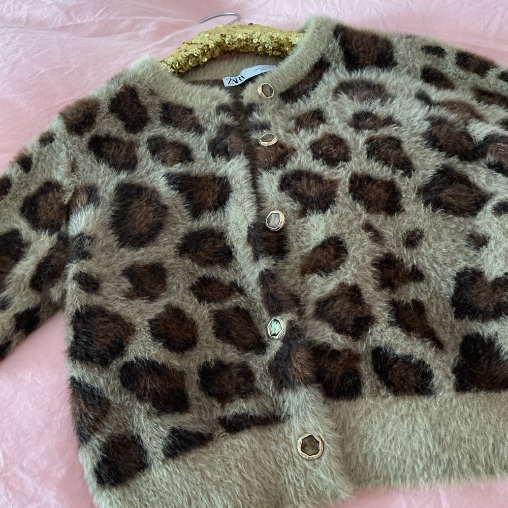 Leopard ZARA  Print Button-Up Cardigan S - Picture 4 of 8